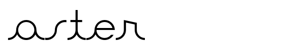Aster font preview